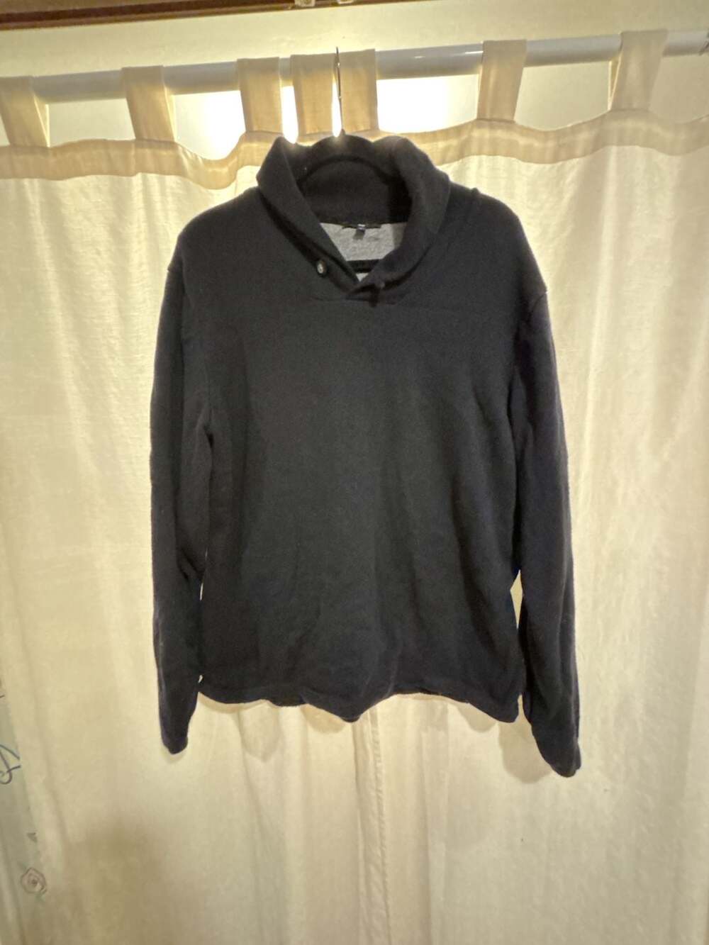 Gap Men's Black Shawl Collar Pullover Sweater